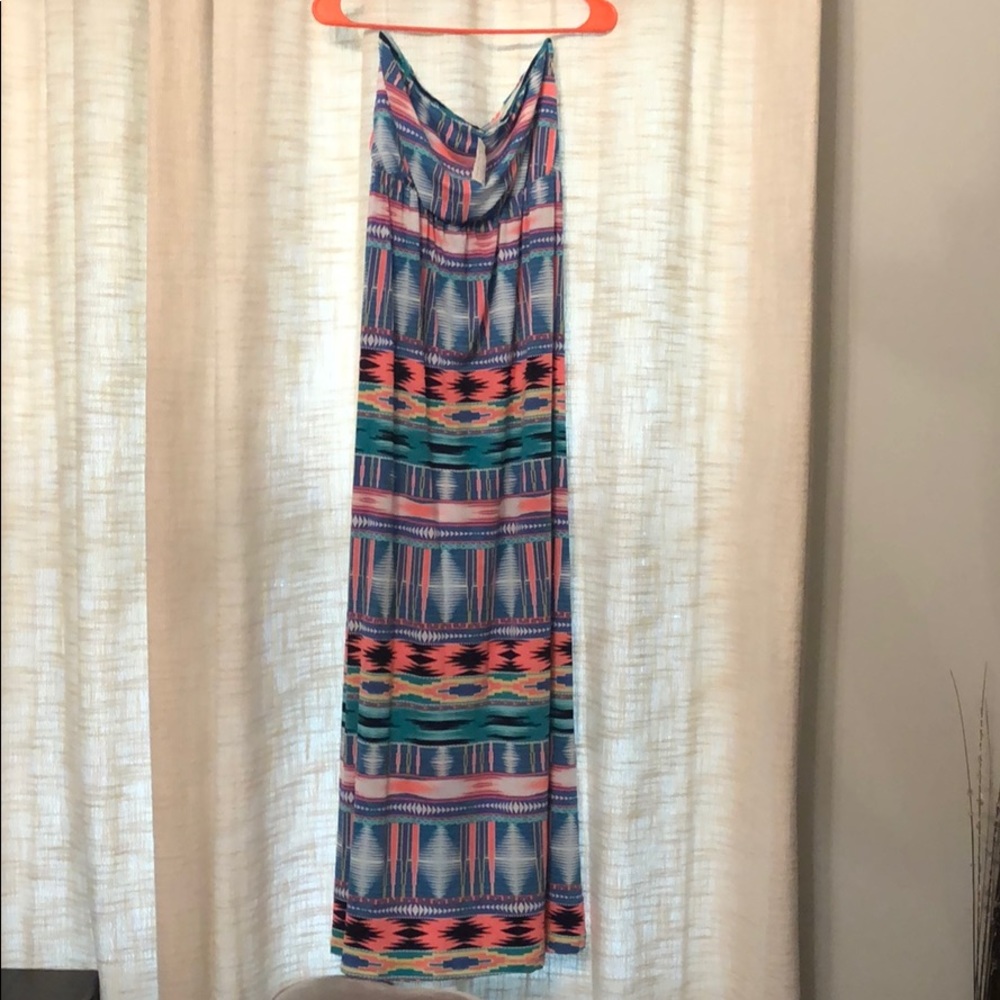 Strapless maxi dress